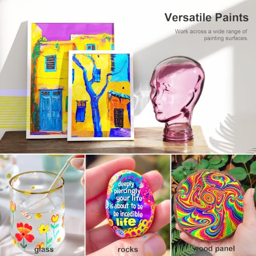 Neon Acrylic Paint Set (5.68 Fl Oz)