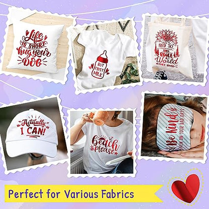 Red Metallic Foil Heat Transfer Vinyl Roll 12" x12ft Red Iron on Vinyl Chrome HTV Vinyl Easy to Cut & Weed DIY Heat Press Design for T