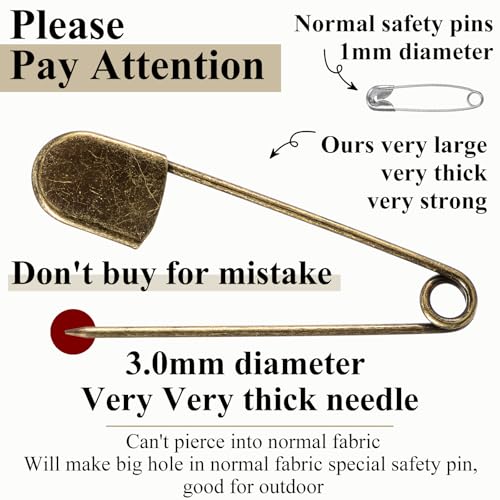 20 Pcs 5 Inch Large Safety Pins (20 Count)