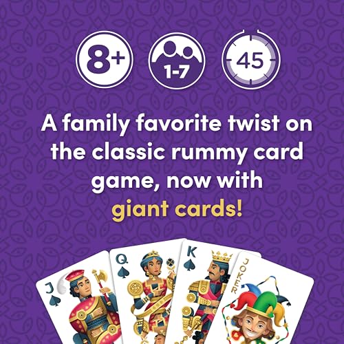 Five Crowns Giant Rummy Style Jumbo Card Game for Kids