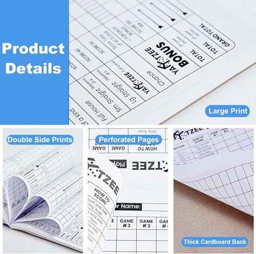 Perforated Score Pads for Yahtzee (2 Count)