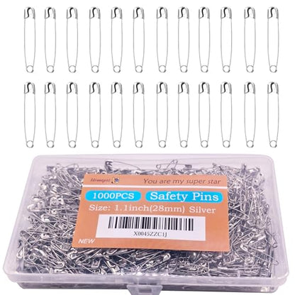 1000PCS Safety Pins (1000 Count)