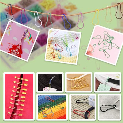 1200 Pcs 22 Colors Metal Stitch Markers