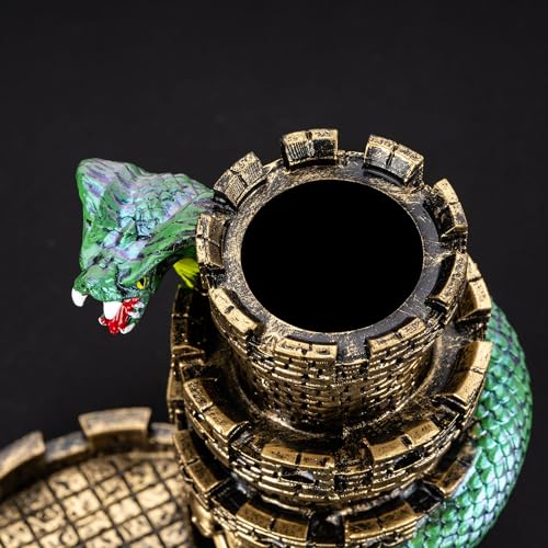 Castle DND Dice Tower Ancient Gold D&D Dice Rolling Tower for RPG (13.7 Ounce)