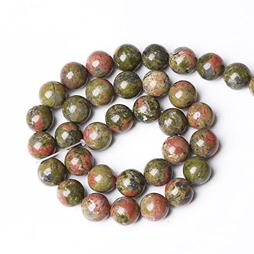 90pcs 4mm Natural Unakite Gemstone Beads Round Loose Beads for Jewelry Making DIY Bracelet Necklace