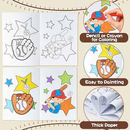 Baseball Coloring Books for Kids (24 Count)
