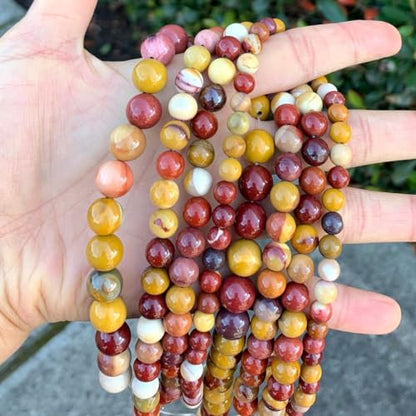 35pcs Adabele Natural Mookaite Jasper Gemstone 10mm Round Beads (36 Count)