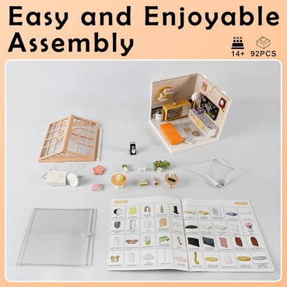 Modern Living Room DIY Miniature House Kit for Adults