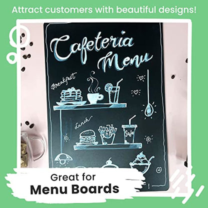 6 White Chalk Markers for Blackboard