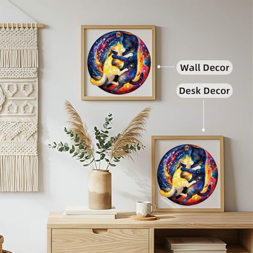 Cat Solar System Space Wooden Puzzles for Adults (280 Count)