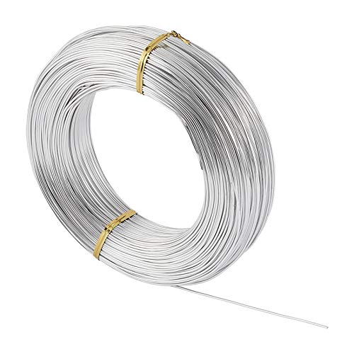 656 Feet 18 Gauge Aluminum Wire Silver 1mm Bendable Metal Craft Wire for Beading Jewelry Craft Making