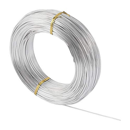 656 Feet 18 Gauge Aluminum Wire Silver 1mm Bendable Metal Craft Wire for Beading Jewelry Craft Making