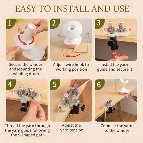 3.5 OZ Yarn Winder with Thread Guide