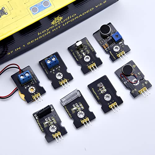 37 in 1 Sensor Kit 37 Sensors Modules Starter Kit for Arduino Mega R3 2560 Raspberry Pi Programming