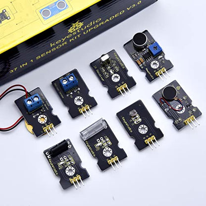 37 in 1 Sensor Kit 37 Sensors Modules Starter Kit for Arduino Mega R3 2560 Raspberry Pi Programming