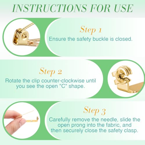 150 Pcs Brooch Pin Backs Bar Pins Backs for Crafts Safety Clasp with Plastic Box (150 Count)