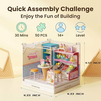 Ice Cream Shop Super Miniature House Kit