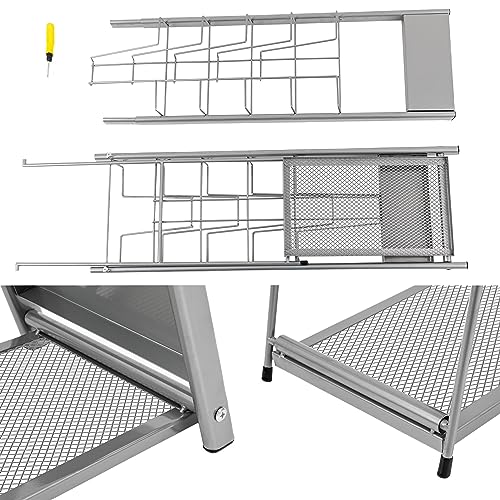 10 Tiers Portable Magazine Rack Book Brochure Display Stand Holder