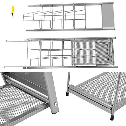 10 Tiers Portable Magazine Rack Book Brochure Display Stand Holder