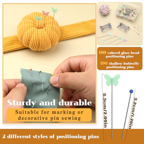 Wrist Pin Cushions for Sewing Cute Sewing Pin Cushion 200PCS Sewing Pins (200 Count)