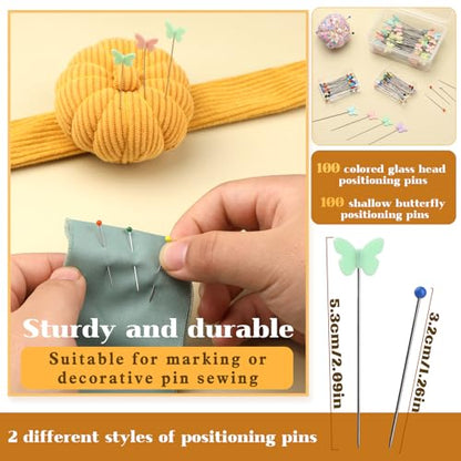 Wrist Pin Cushions for Sewing Cute Sewing Pin Cushion 200PCS Sewing Pins (200 Count)