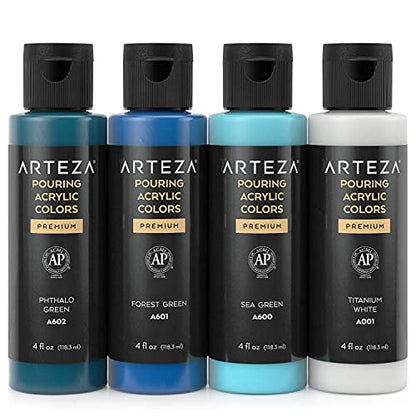 Acrylic Pouring Paint Set of 4 Colors (16 Fl Oz)