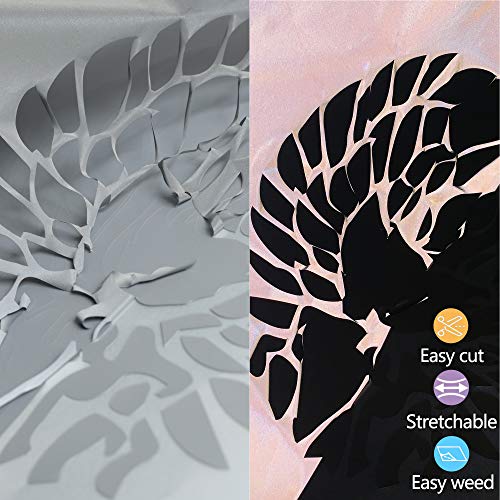 RENLITONG Reflective HTV Iron on Vinyl 12Inch by 10ft Roll Heat Transfer Vinyl for T (10 Foot)