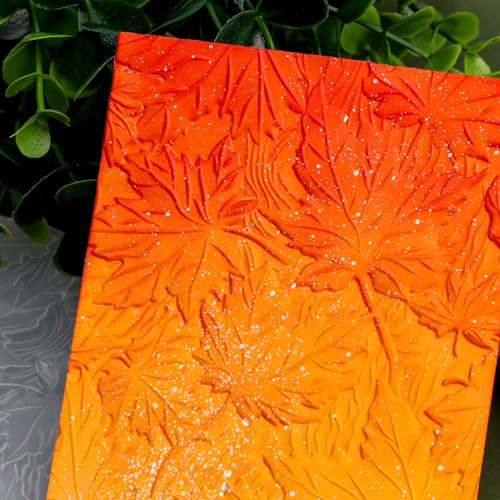 3D Autumn Theme Plastic Embossing Folders Maple Leaf for DIY Scrapbooking Photo Album Card Paper Craft Decoration for Card Making
