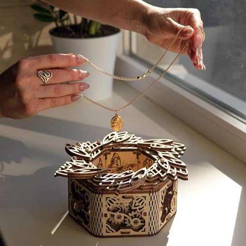 Mystery Flower 3D Wooden Puzzles for Adults to Build (278 Count)