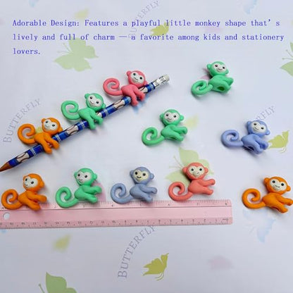 50PCS Cute Fun Monkey Top Erasers for Kids Bulk (50 Count)