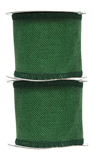 3 Inch Wide Green Burlap Ribbon for Crafts (120 Feet)