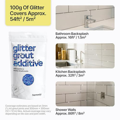 Sapphire Blue Holographic Glitter Grout Additive 100g (3.5 Ounce)