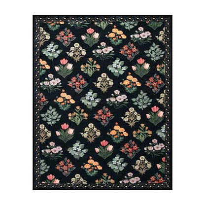 Floral Print 8x10 Washable Rug (80 Sq Ft)