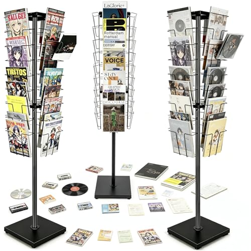 Rotate Wire Magazine Brochure Holder Card Comic Book Display Stand