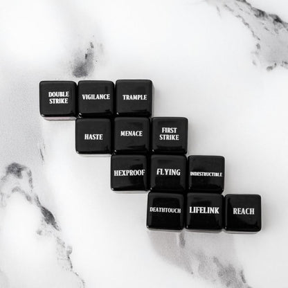 48 PCS MTG Counter Token Dice Abilities Keyword Counters Bulk Creature Stats Buff Magic The Gathering Tokens Dice Set with Bag TCG Card Games Accessories (MTG)