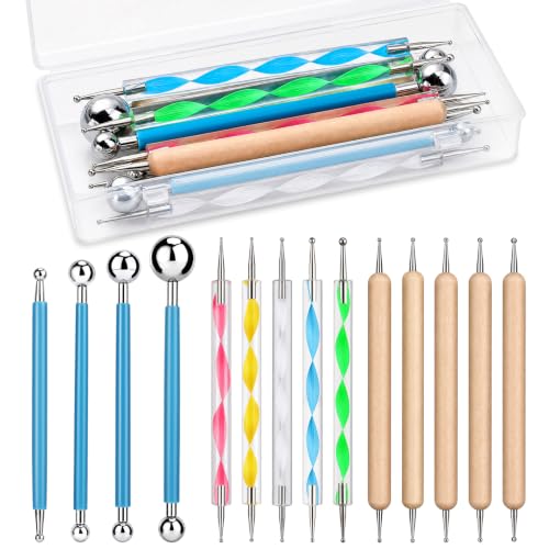 14 Pcs Dotting Tools Embossing Tool Dotting Tools Set Rock Painting