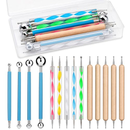 14 Pcs Dotting Tools Embossing Tool Dotting Tools Set Rock Painting