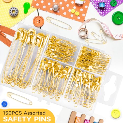 160PCS Gold Safety Pins (160 Count)