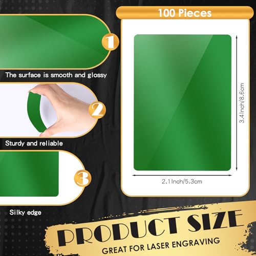 100 Pcs Metal Business Cards Aluminum Laser Engraving Blanks