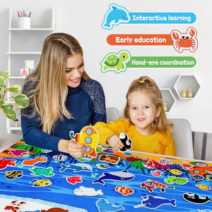 70Pcs Ocean Creatures Felt Story Board Set (70 Count)