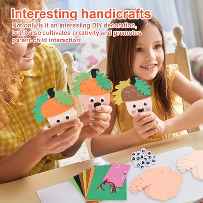 12 Pack Fall Crafts for Kids Make You Hazelnut Foam Stickers DIY Autumn Art and Craft for Boys Girls Party Supply Art Activities Birthday Gifts Fall Thanksgiving Decoration (12 Count)