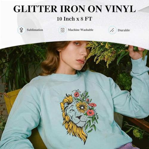 White Glitter HTV Vinyl