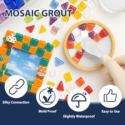 400g White Crystal Mosaic Grout (14.1 Ounce)