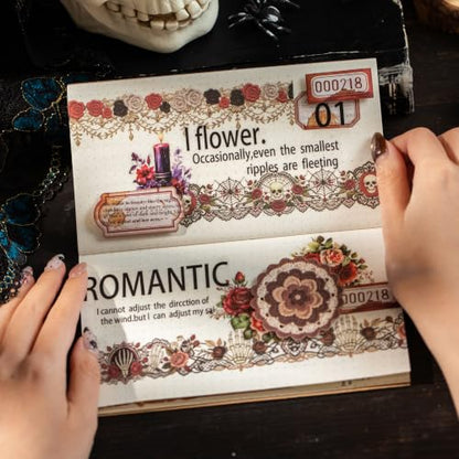 6 Rolls Gothic Decorative PET Tape for Scrapbook Journaling (6 Count)