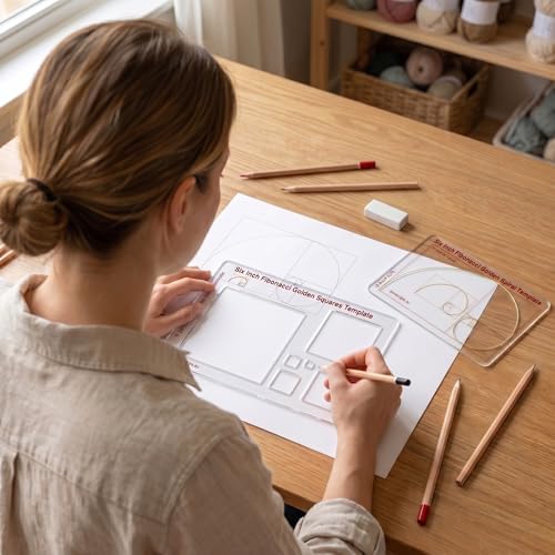 Fibonacci 6" Square Drawing Template