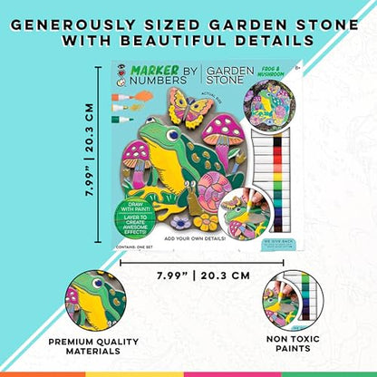 Marker by Numbers Garden Stone Craft Kit for Kids
