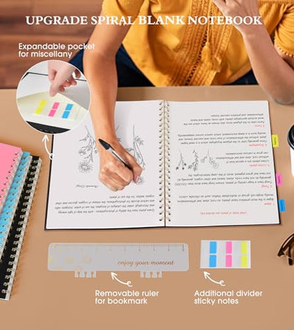 Blank Spiral Notebook Journal 8.5” x 11”