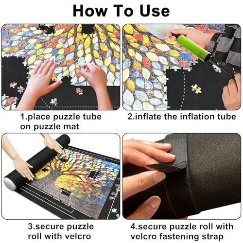 Puzzle Mat Rollup for Jigsaw Puzzles Storage Matt Saver to 1500pcs (1500 Count)