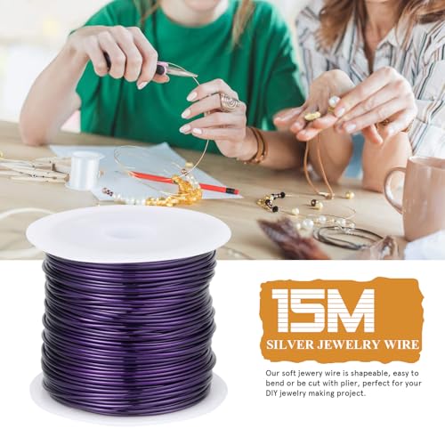 49FT 18 Gauge Jewelry Wire for Jewelry Making Copper Metal Wire for Crafts (49 Foot)