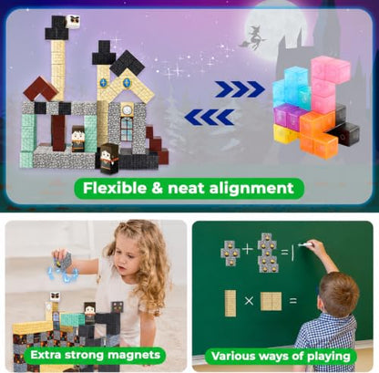 100 PCS Magnetic Blocks (100 Count)